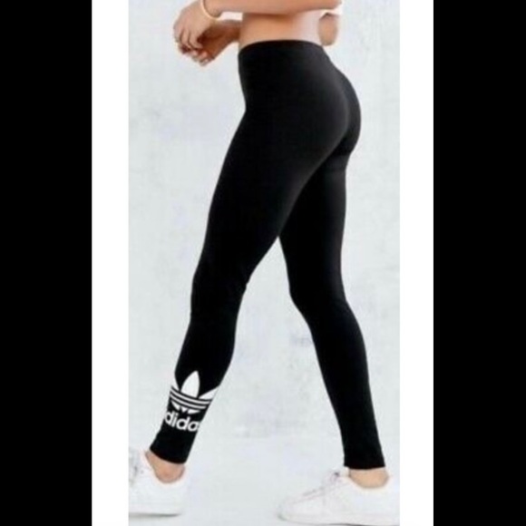 ADIDAS Black Leggings With Logo at Ankles - Picture 9 of 11
